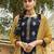 Navy blue jacquard jacquard salwar
