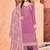 Pink diamond work georgette salwar