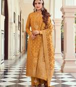 Mustard woven viscose salwar