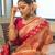 Rani Pink Woven Silk Blend Saree With Blouse