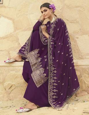 Purple woven jacquard salwar 4
