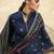 Blue woven jacquard salwar