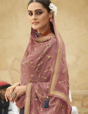 Dark-grey woven jacquard salwar 2
