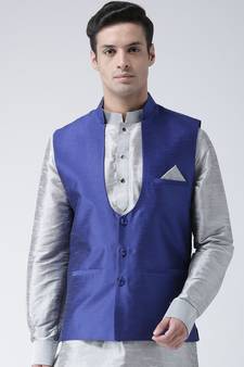 DEYANN blue Nehru Jacket
