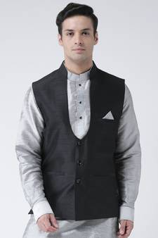 DEYANN black Nehru Jacket