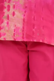 Ruffle Sleeve Top with Pant- Pink
