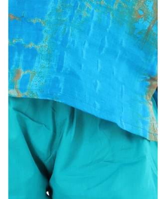 Ruffle Sleeve Top with Pant- Blue 2