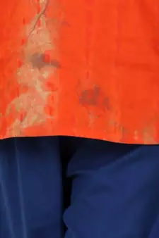 Ruffle Sleeve Top with Pant- Orange