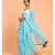 Suta Women Blue  Silver-Toned Embellished Pure Cotton Saree