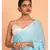 Suta Women Blue  Silver-Toned Embellished Pure Cotton Saree