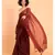 Suta Maroon Gold-Toned Embellished Pure Cotton Saree