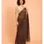 Suta Brown  Gold-Toned Embellished Pure Cotton Saree