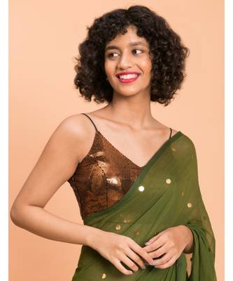 Suta Women Olive Green Embellished Pure Cotton  Saree 2