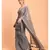 Suta Women Grey Embellished Pure Cotton Saree