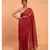 Suta Red & Gold Stripes Woven Zari Pure Cotton Handloom Saree