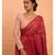Suta Red & Gold Stripes Woven Zari Pure Cotton Handloom Saree