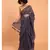 Suta Women Navy Blue & Silver Stripes Woven Zari Pure Cotton Handloom Saree