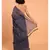 Suta Women Navy Blue & Silver Stripes Woven Zari Pure Cotton Handloom Saree