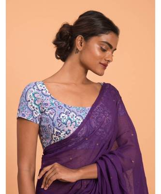 Suta Purple Embellished Sequinned Pure Cotton Saree 5