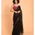 Suta Black Embellished Sequinned With Zari Border Pure Cotton Saree