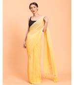 Suta Yellow Embellished Sequinned Pure Cotton Saree