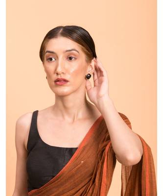 Suta Rust Embellished Sequinned Pure Cotton Saree 5