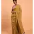 Suta Women Mustard Solid Cotton Blend Saree With Tassels