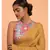 Suta Women Mustard Solid Cotton Blend Saree With Tassels
