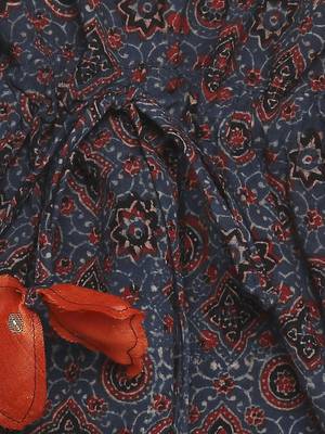 Blue printed cotton kids-kaftans 2