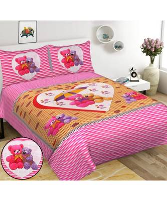 Ridan cotton printed double bed sheet with pillow cover 1