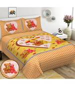 Ridan cotton printed double bed sheet with pillow cover