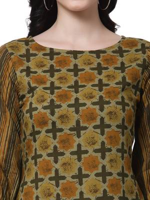Multicolor printed cotton long-dresses 4
