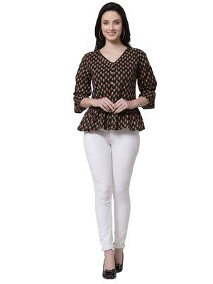 Black printed cotton tunics 1
