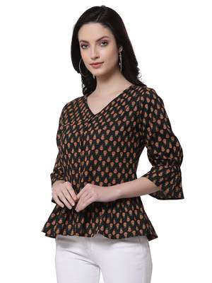 Black printed cotton tunics 2