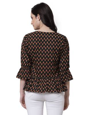 Black printed cotton tunics 3