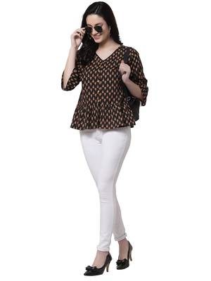 Black printed cotton tunics 5