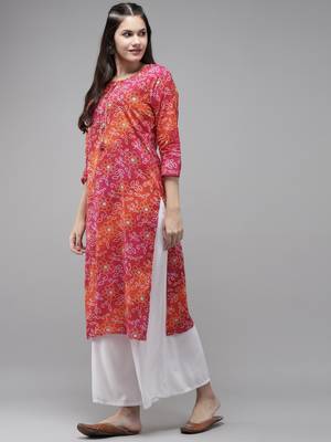 Red printed cotton kurtas-and-kurtis 2