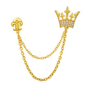 Gold crystal brooch 1