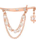 Copper crystal brooch