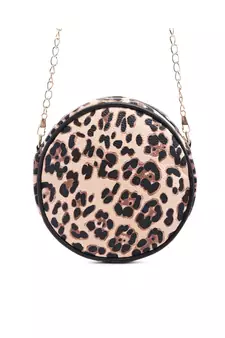 Beige Leopard Sling Bag