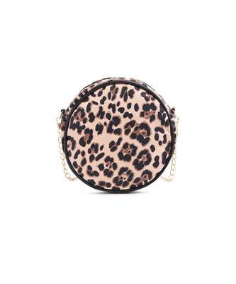 Beige Leopard Sling Bag 4