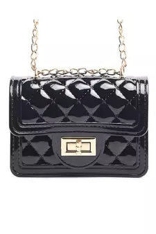 Black Quilted Sling Bag