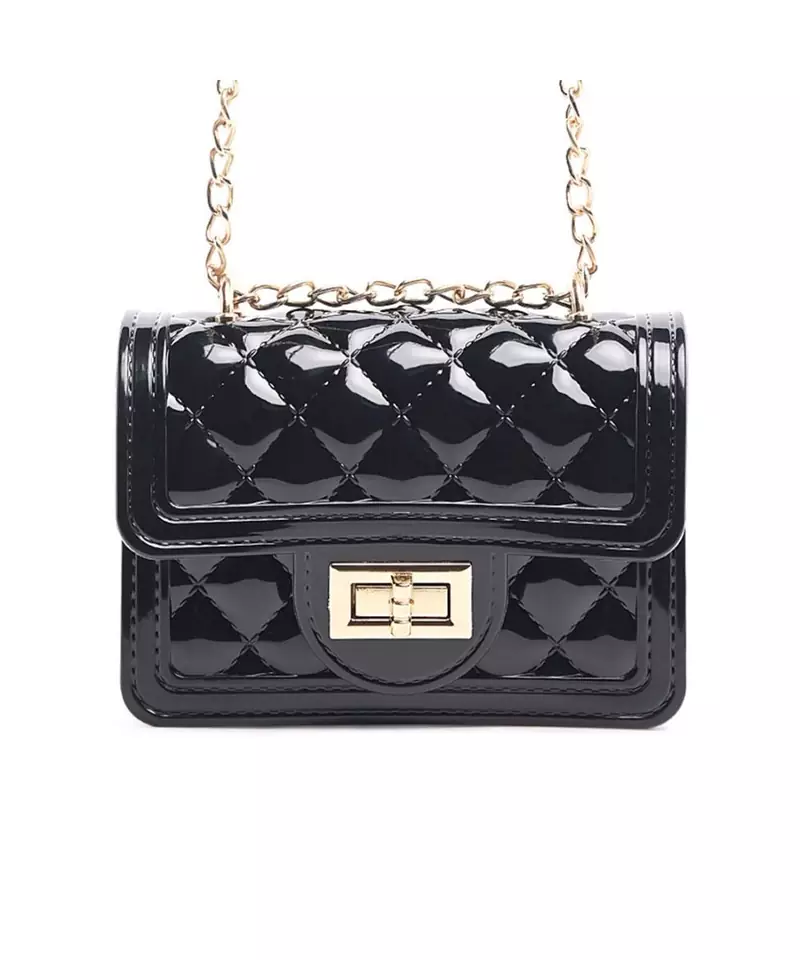 Black Quilted Sling Bag