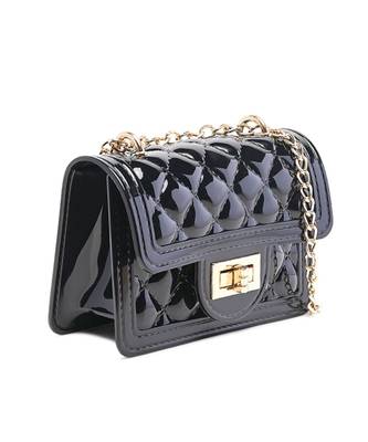 Black Quilted Sling Bag 2