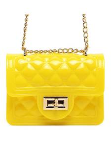 Yellow Quilted Sling Bag