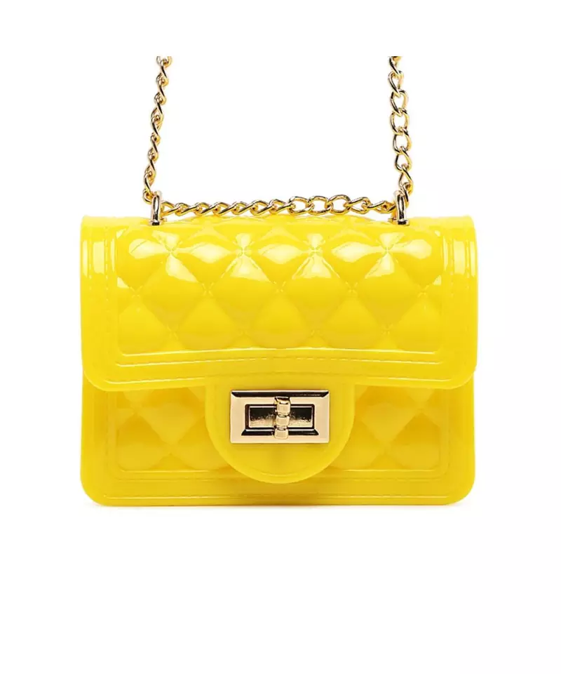 Yellow Quilted Sling Bag