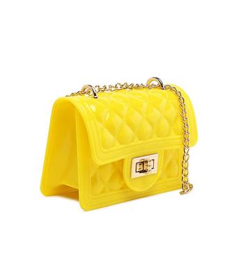 Yellow Quilted Sling Bag 2