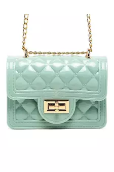 Mint Green Quilted Sling Bag