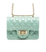 Mint Green Quilted Sling Bag