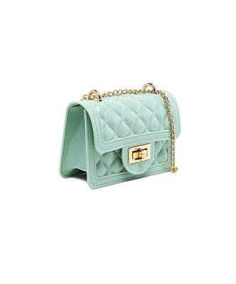 Mint Green Quilted Sling Bag 2